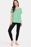 Rosaline Bloom Fest Knit Cotton Top (Pack of 2) -  Green Grey — thumbnail 10